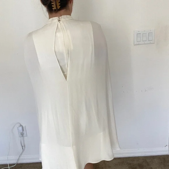 Authentic Valentino silk cape dress size 40 - Picture 3 of 10